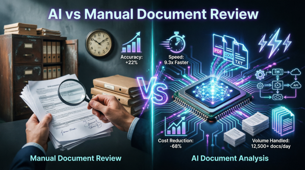 AI document analysis vs manual document review